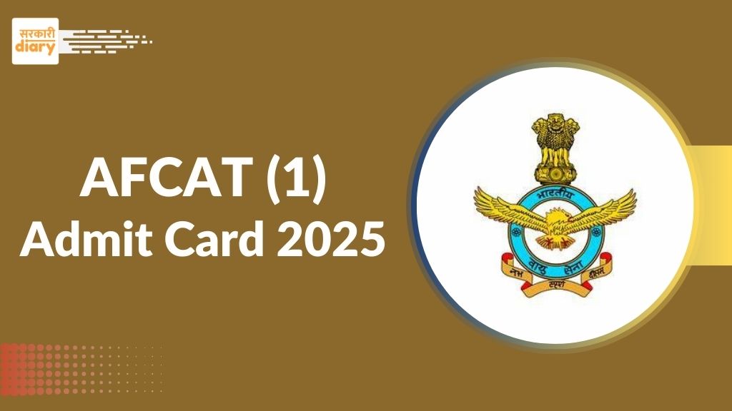 AFCAT 1 Admit Card 2025 at afcat.cdac.in: Download Now for February 2025 AFCAT Exam