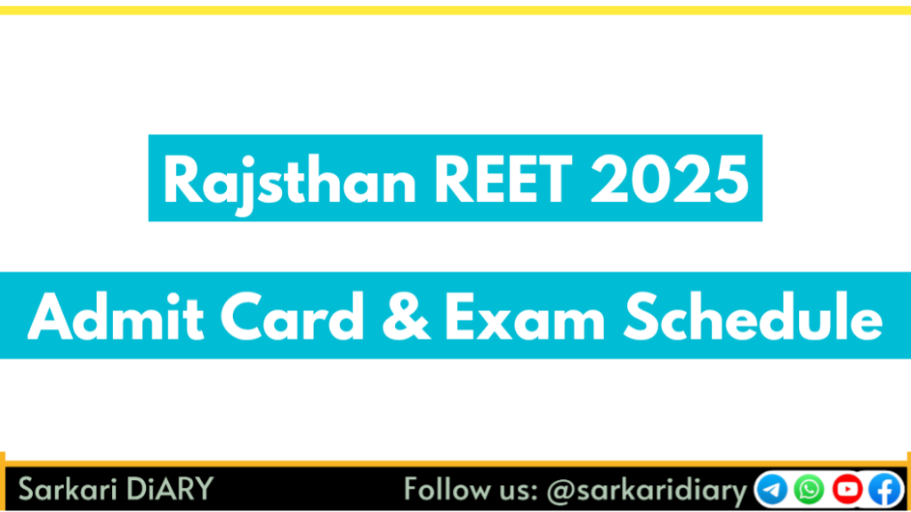 REET Exam Date 2025 Announced: Check Complete Schedule, Admit Card Release Date and More