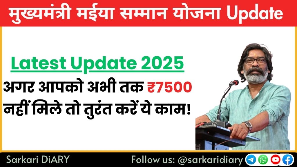 Maiya Samman Yojana Latest Update 2025: अगर आपको अभी तक ₹7500 नहीं मिले तो तुरंत करें ये काम!