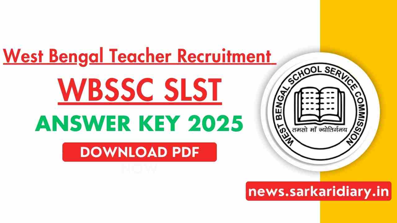 WBSSC SLST Answer Key 2025 for Classes 9 to 12: Subject-Wise PDF Available for Download