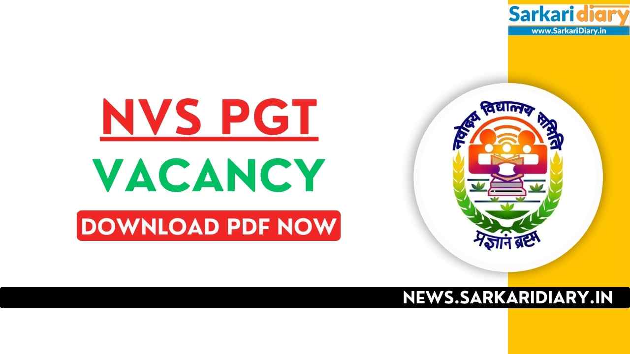 NVS PGT Vacancy 2025: Check Subject & Category-Wise Posts, Salary & Eligibility