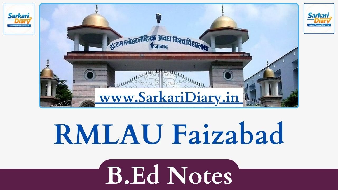 RMLAU Faizabad B.Ed Notes 2026 [RMLAU B.Ed Study Material]